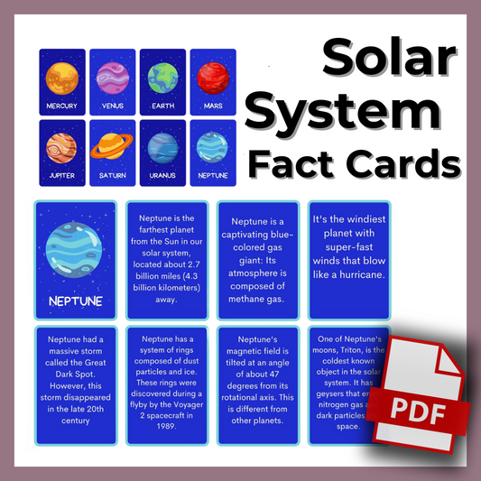 Planet Fact Cards: Embark on an exciting journey through our solar system